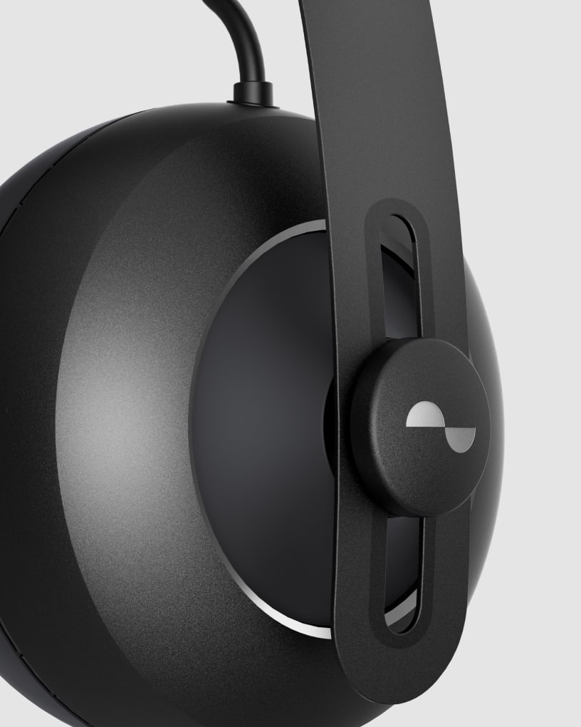 Photo of Nuraphone highlighting slider on headband